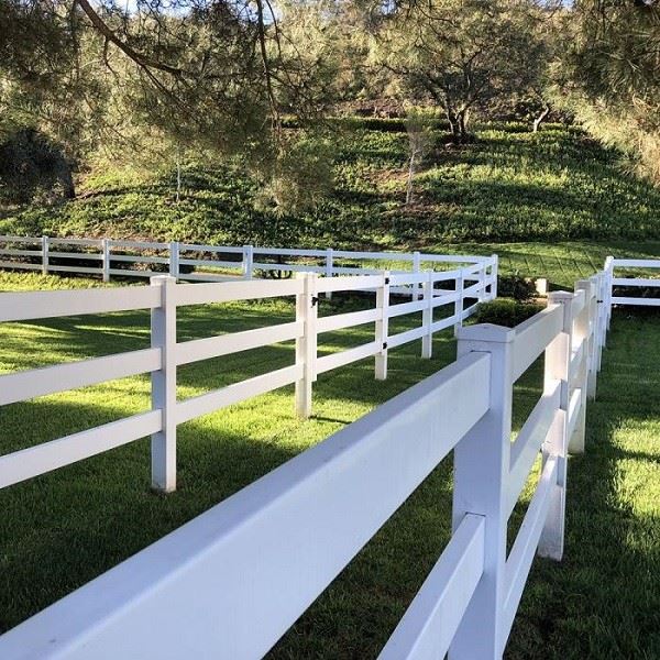 3 Rail White Ράντσο PVC Φράχτη